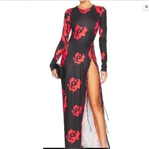 Mother Of All Vivian Maxi Dress in Floral Red